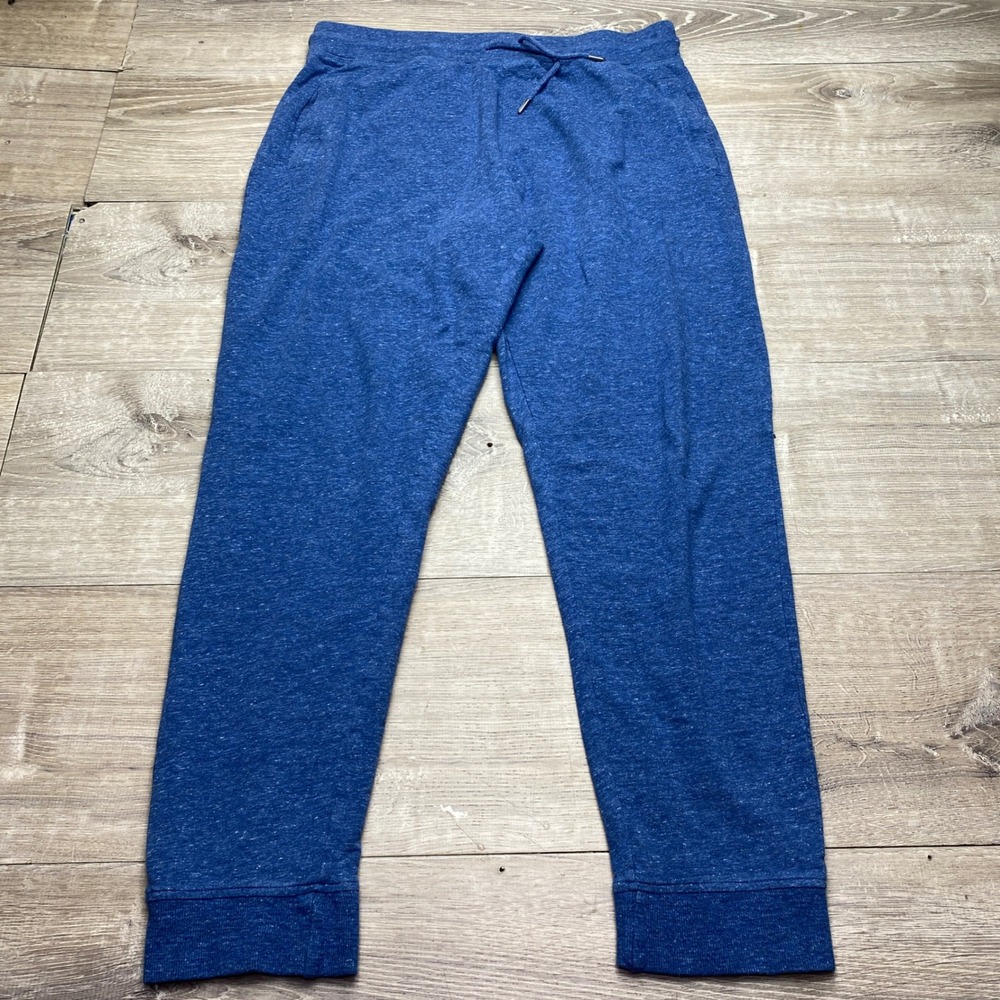 Peter Millar Joggers Crown Sport Mens L Blue Heathered Knit MA22B41 Sweatpants